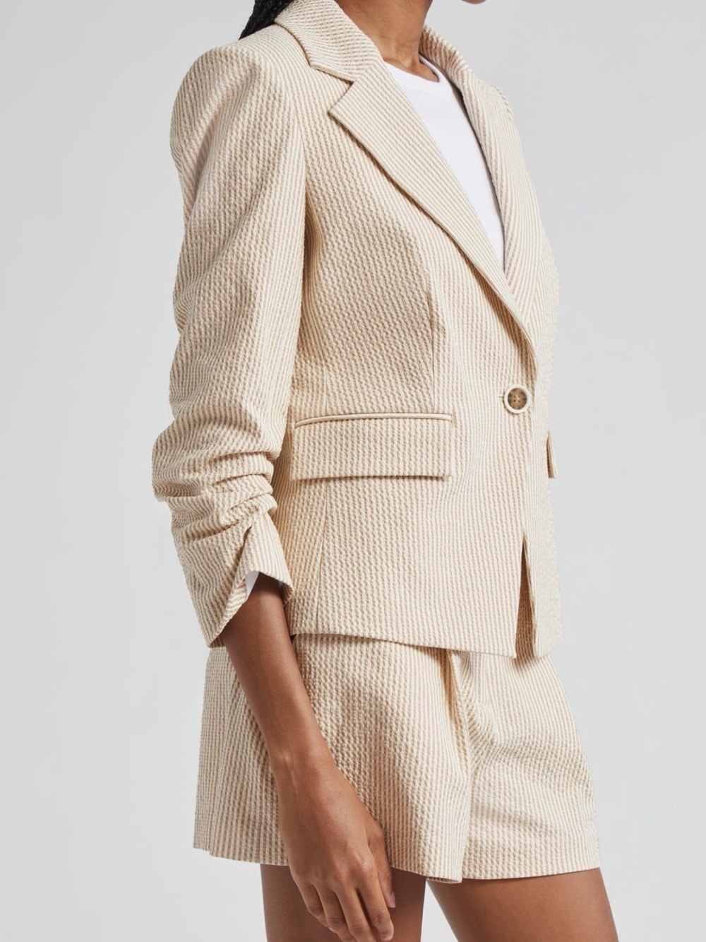 Veronica Beard Aliyah seersucker dicky jacket and shorts sz 0 - Picture 2 of 14